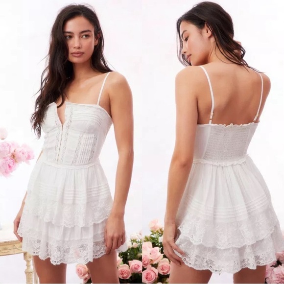 LOVESHACKFANCY True White Nerida Dress - Picture 1 of 16